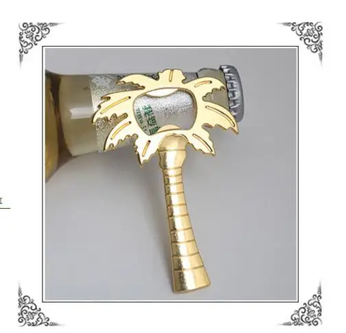 

Coconut Palm Tree Bottle Opener Wedding Favor Beach Bridal Guest Gift