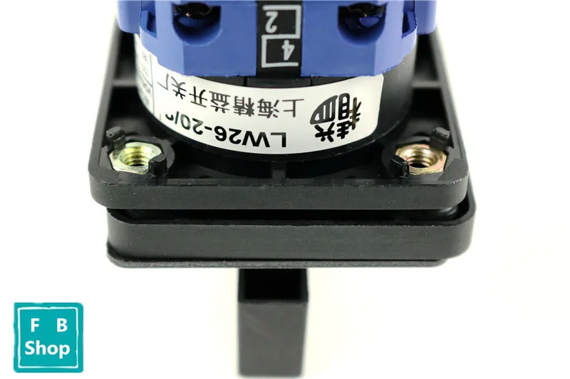 LW26 20/1 Ui 690 В Ith 20A 1 полюс 4 клеммы поворотный переключатель Ручка 2 Позиции 0 1High
