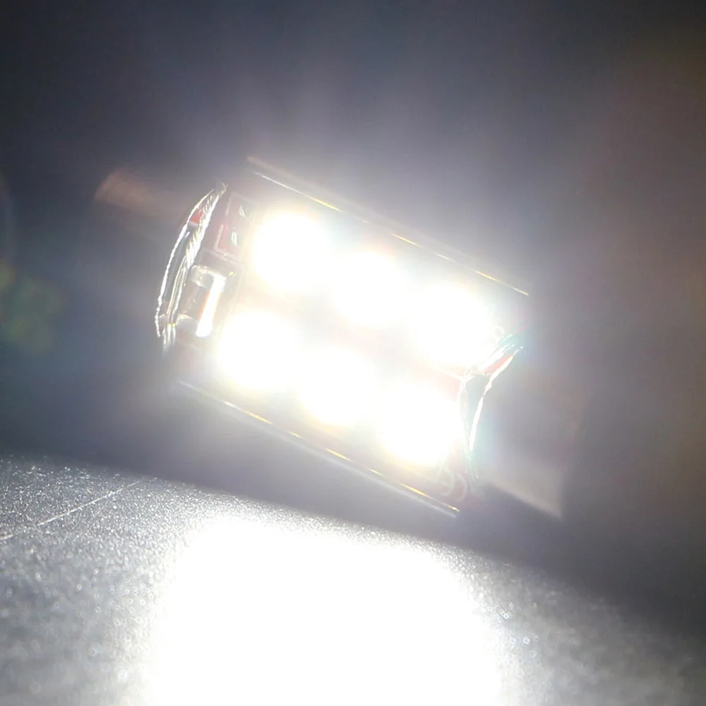 10 шт. без ошибок яркий белый 6SMD 39 мм 3030 C5W светодиодная купольная