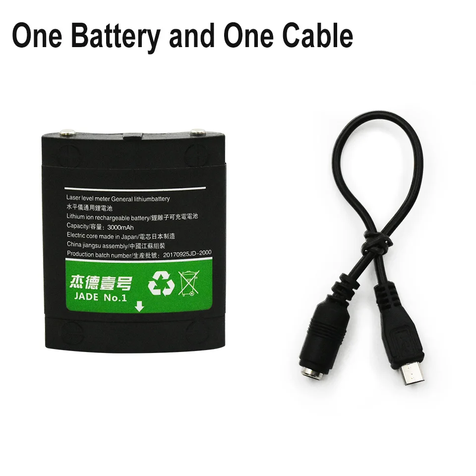 1 battery 1 cable GOXAWEE лазерный уровень общие литиевые перезаряжаемые батарея для 3D зеленый красный луч наливные 360 вертикальные и горизонтальные инструменты уровня - Цвет: 1 battery 1 cable