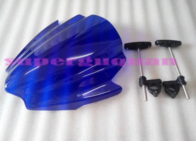 Для Kawasaki Z 250 300 750 750R 800 1000 вулкан S ER-4N ER4N ER-6N ER6N велосипед мотоцикл/мотоцикл лобовое стекло/ветровое стекло - Цвет: Blue