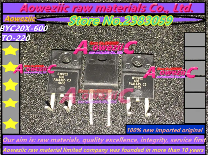 Aoweziic новинка 100% года импортный оригинальный (изогнутая нога) BYC20X 600 BYC20X600 TO 220 Диод