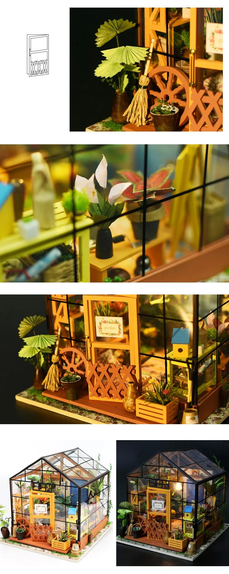 DIY Модель Кукольный дом Миниатюрный Кукольный домик с мебели светодиодный 3D деревянный дом, игрушки для детей день рождения ручной работы ремесла DG104# E