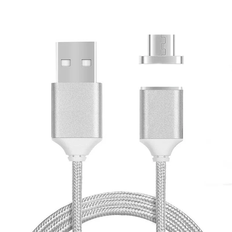 Магнитный кабель SUOZUN магнитный Micro USB в нейлоновой оплетке для быстрой зарядки и