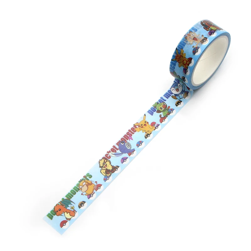 Pocket Monster kawaii мультфильм DIY Скрапбукинг липкая клейкая бумага Васи маскирующая лента печатные узоры наклейки E0615