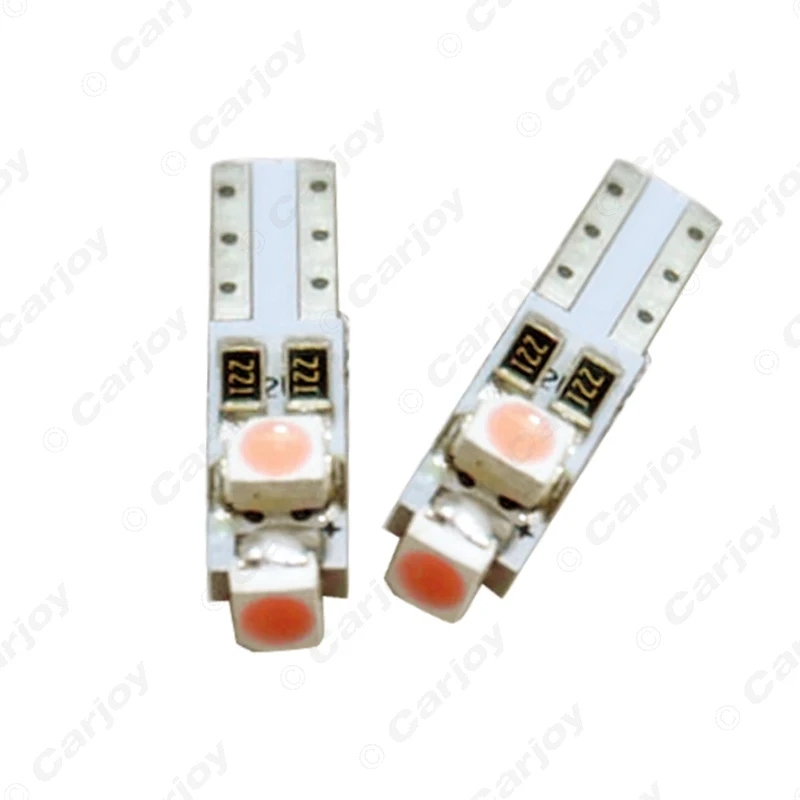 LEEWA 5X DC12V автомобильный T5 74 17 0 5 W 3SMD 1210/3528 Canbus безошибочный светодиодный светильник