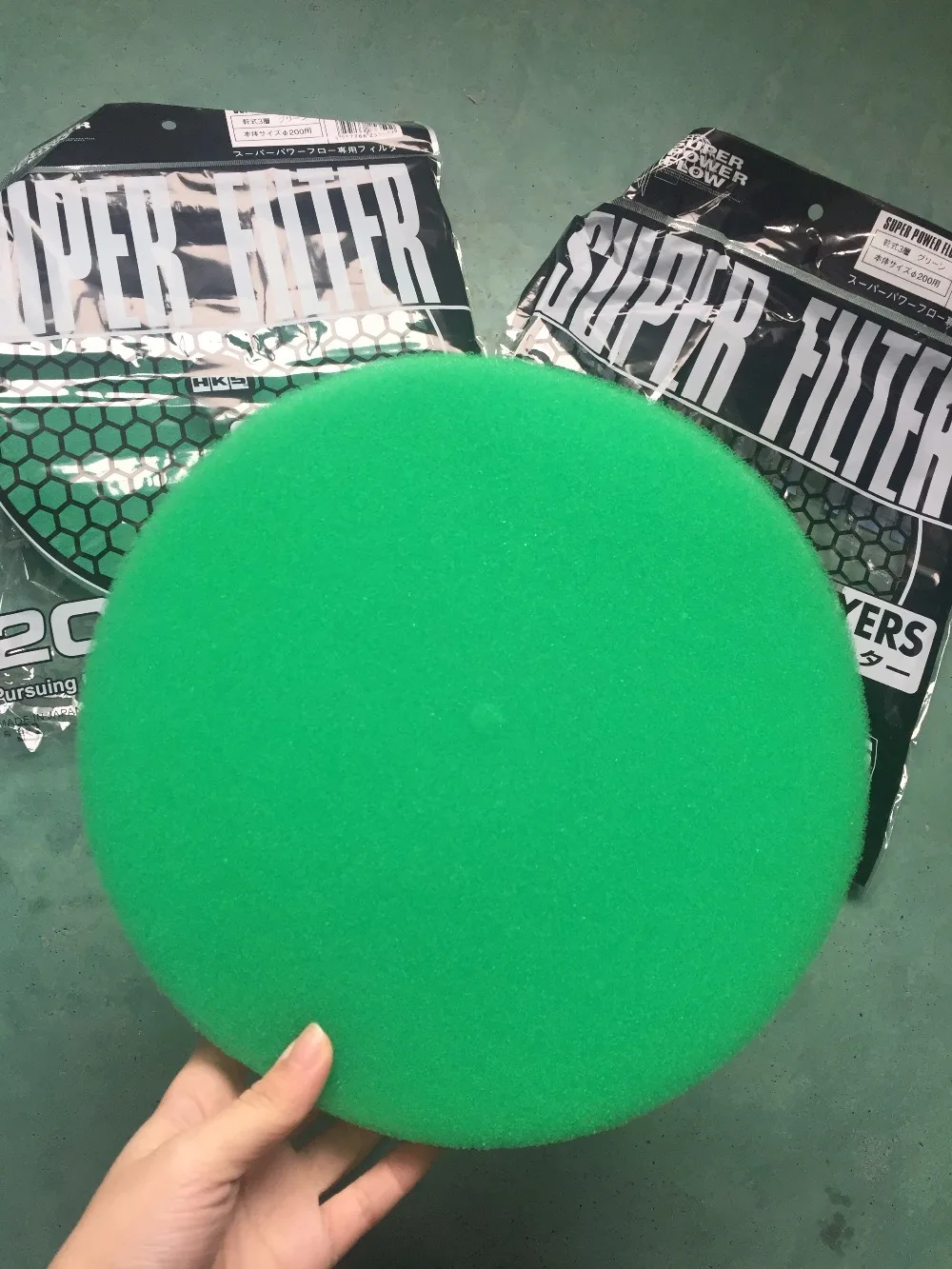 

2pcs Replacement Green Sponge For Super Power Air Filter Flow Cleaner Universal
