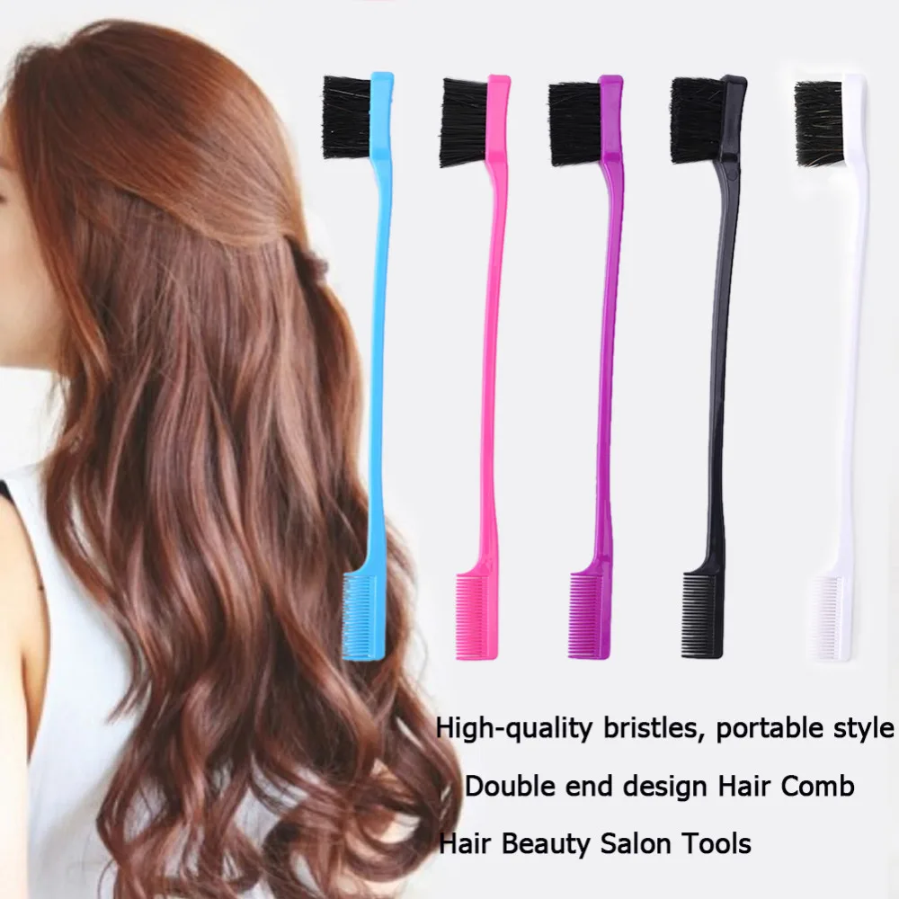 

1pcs Double Sided Edge Hair Brush Comb Hair Styling Hair Brush Beauty Salon Hairdressing Tools 2018 NEW Random Color