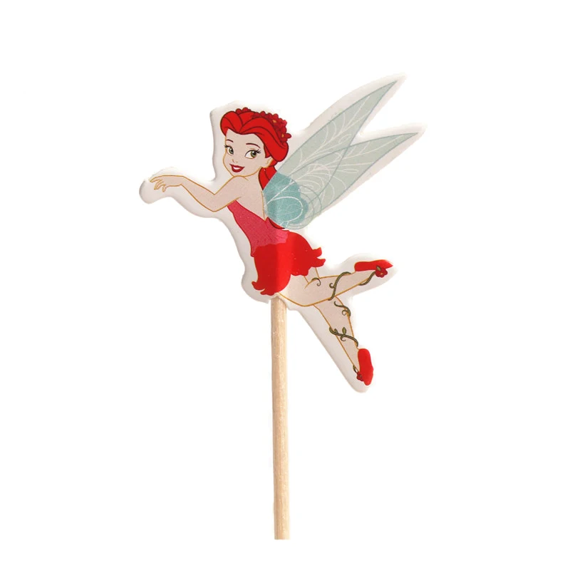 24 шт./лот Очаровательная летающая фея Динь топпер для кексов выбор принцессы