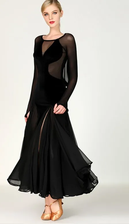 Ballroom dance dresses ballroom dancing girls waltz dress black green red 1865 | Тематическая одежда и униформа