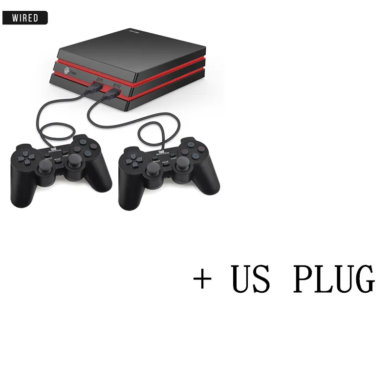 Wired with US Plug Данные лягушка видео игровая консоль включает 600 классические игры Поддержка HDMI Ретро игровая консоль с 2,4G беспроводные контроллеры детский подарок - Цвет: Wired with US Plug