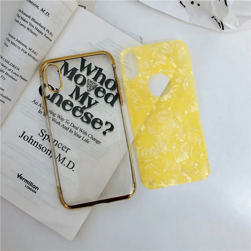 Bling Phone Case For iphone XS MAX XR Cover Silicone TPU Plating Glitter Marble X SE 5 5s 6 6s 7 8 Plus |