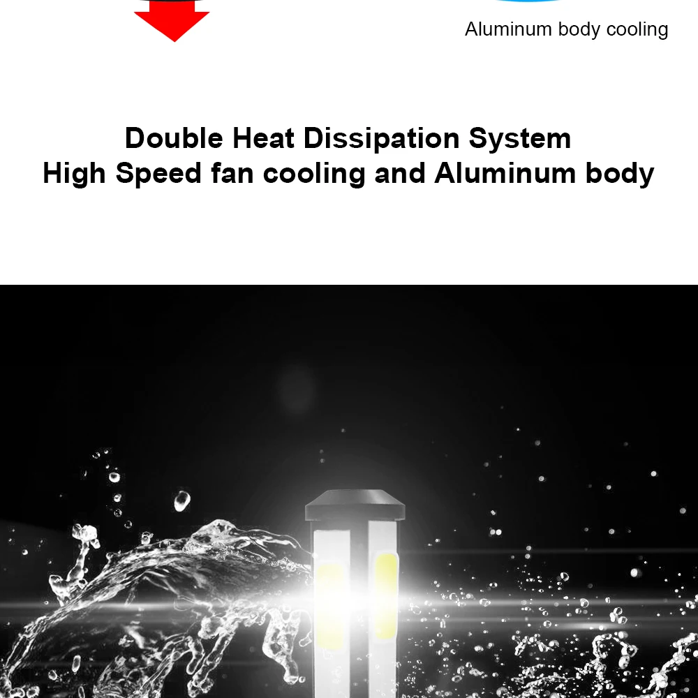 Roadsun автомобилей головной светильник лампочка 4 боковые зеркала светодиодные H4 H7 H11 9005 9006 HB2 HB3 HB4 светодиодных фар для авто аксессуары 8000LM 80W 12V 6000K автомобильный светильник