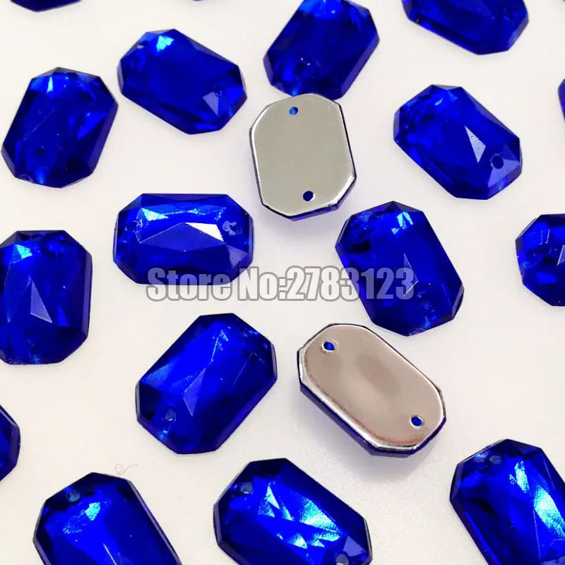 Royalblue 50 шт. высококачественные акриловые пришивные стразы с двумя отверстиями, diy/аксессуары для одежды, 8x10 мм 10x14 мм 13x18 мм 18x25 мм - Цвет: Royalblue