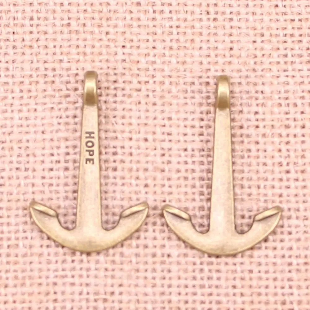

30pcs Jewelry Charms anchor hope sea 39x26mm Antique Bronze Plated Pendants Making DIY Handmade Tibetan Bronze Jewelry