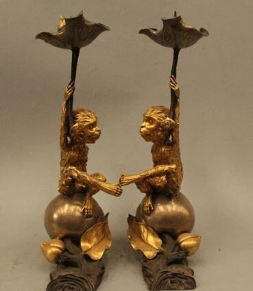 Медь латунь китайские ремесла Азиатский 13 &quotКитай дворец бронза 24K золото