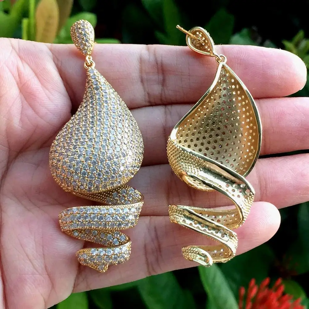 Женские серьги с кубическим цирконием ModemAngel роскошные особой формы свадебные