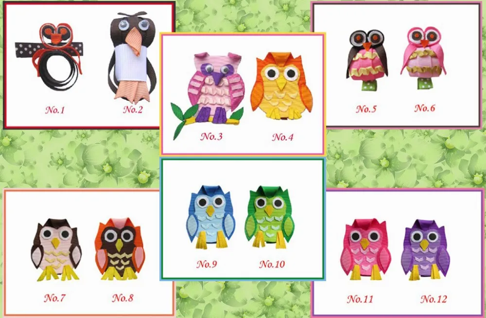 handmade Hot Sell Baby Hair Accessorie With Crafts Animal cartoon Children peacock Butterfly owl bugs 20PC Free Shipping | Аксессуары