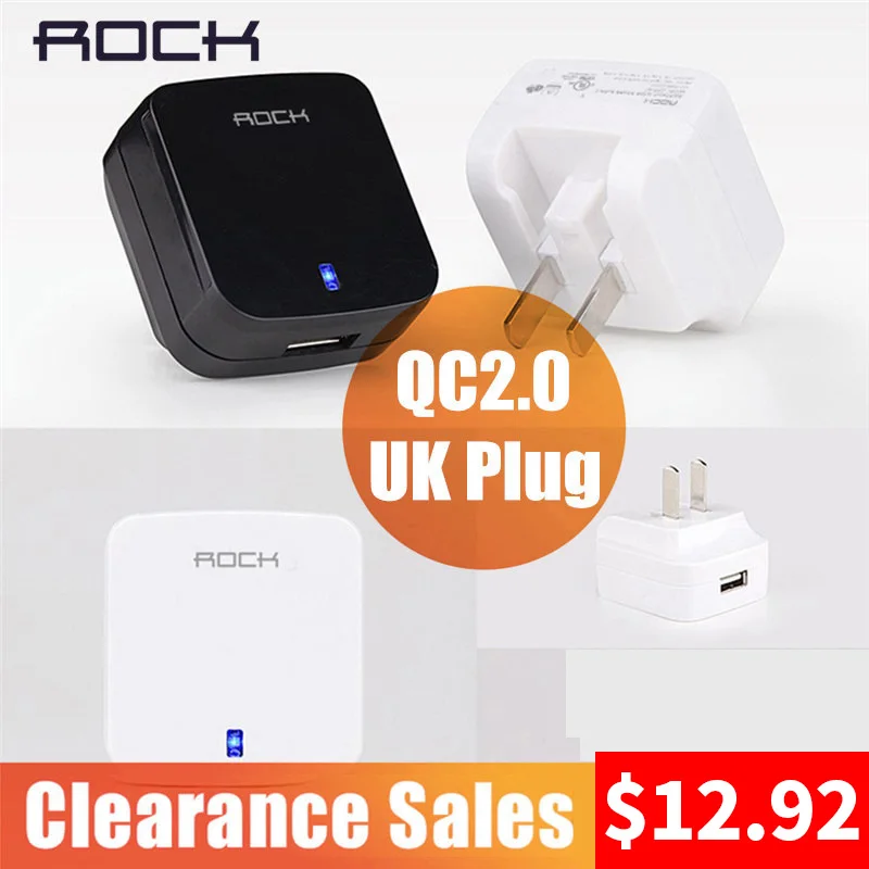 Распродажа по сниженным ценам Rock UK быстрое зарядное устройство для телефона Qualcomm