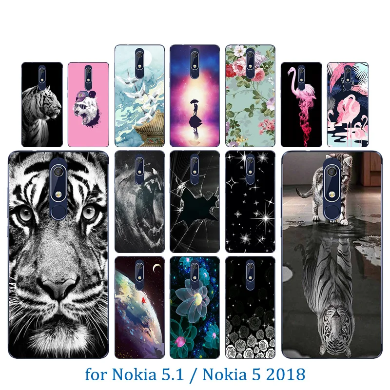 Роскошный гибкий чехол для Nokia 5 1 Новый Идеальный дизайн мягкая задняя крышка с