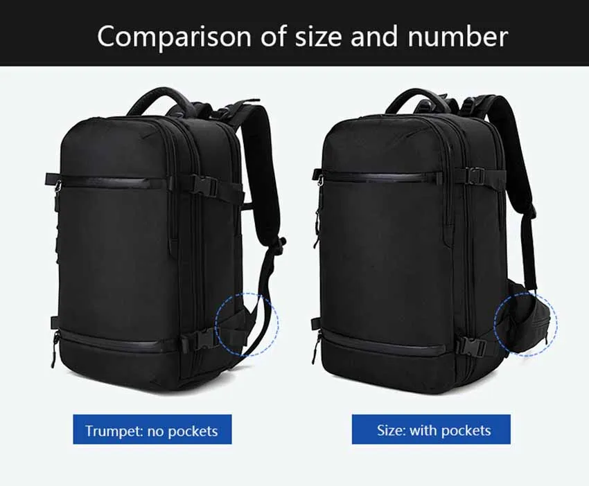 OZUKO мульти-функциональный Для Мужчин's Backpack17 и 20 дюймов ноутбук Рюкзак Школьная Сумка Большой Ёмкость дорожные сумки Повседневное мужской Mochila