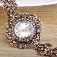 madrry vintage round quartz watch bracelet relojes mujer antique gold color crystals pulseira masculina clock bileklik jewelry