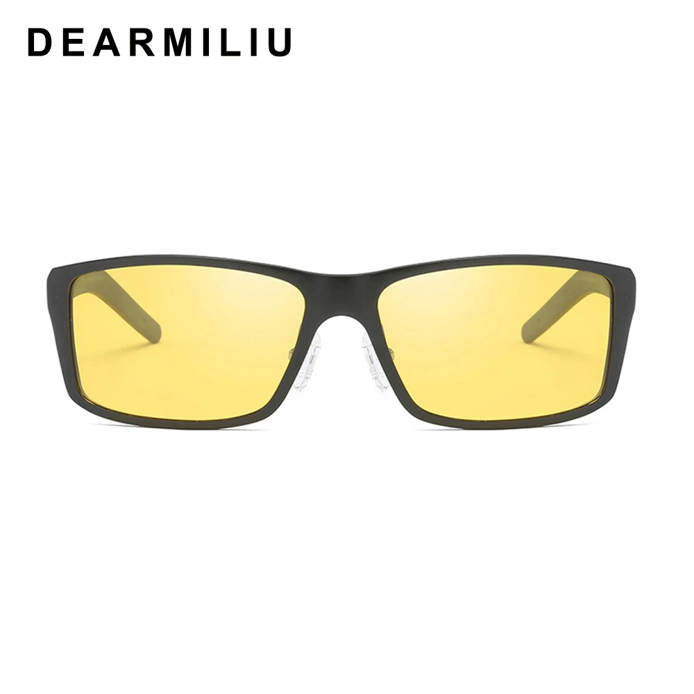 Мужские очки ночного видения DEARMILIU солнцезащитные из алюминиево-магниевого