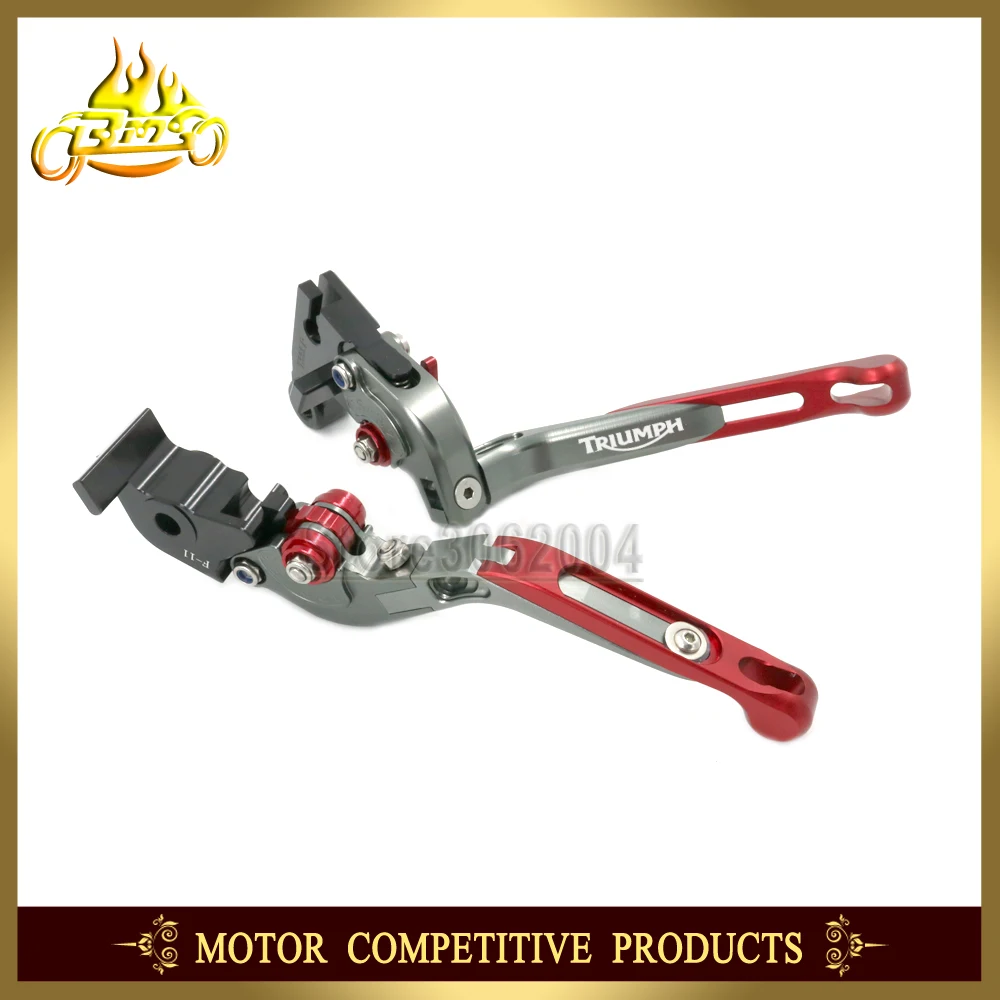 Складные Выдвижные регулируемые мотоциклетные тормоза рычаги сцепления для TRIUMPH