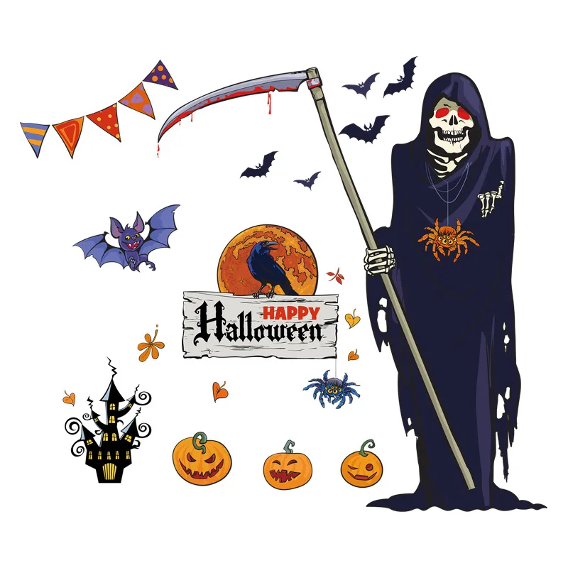 Hallowen Sticker 2 Золотая, серебряная маска для лица, Вечерние Маски для лица, карнавальные маски, принадлежности для вечеринки-девичника, Вечерние Маски для Хеллоуина - Цвет: Hallowen Sticker 2