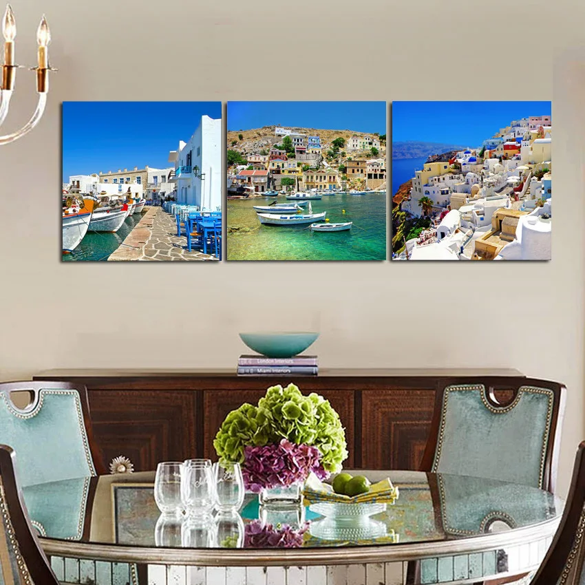 Настенная картина на холсте для украшения гостиной домашний декор греческий