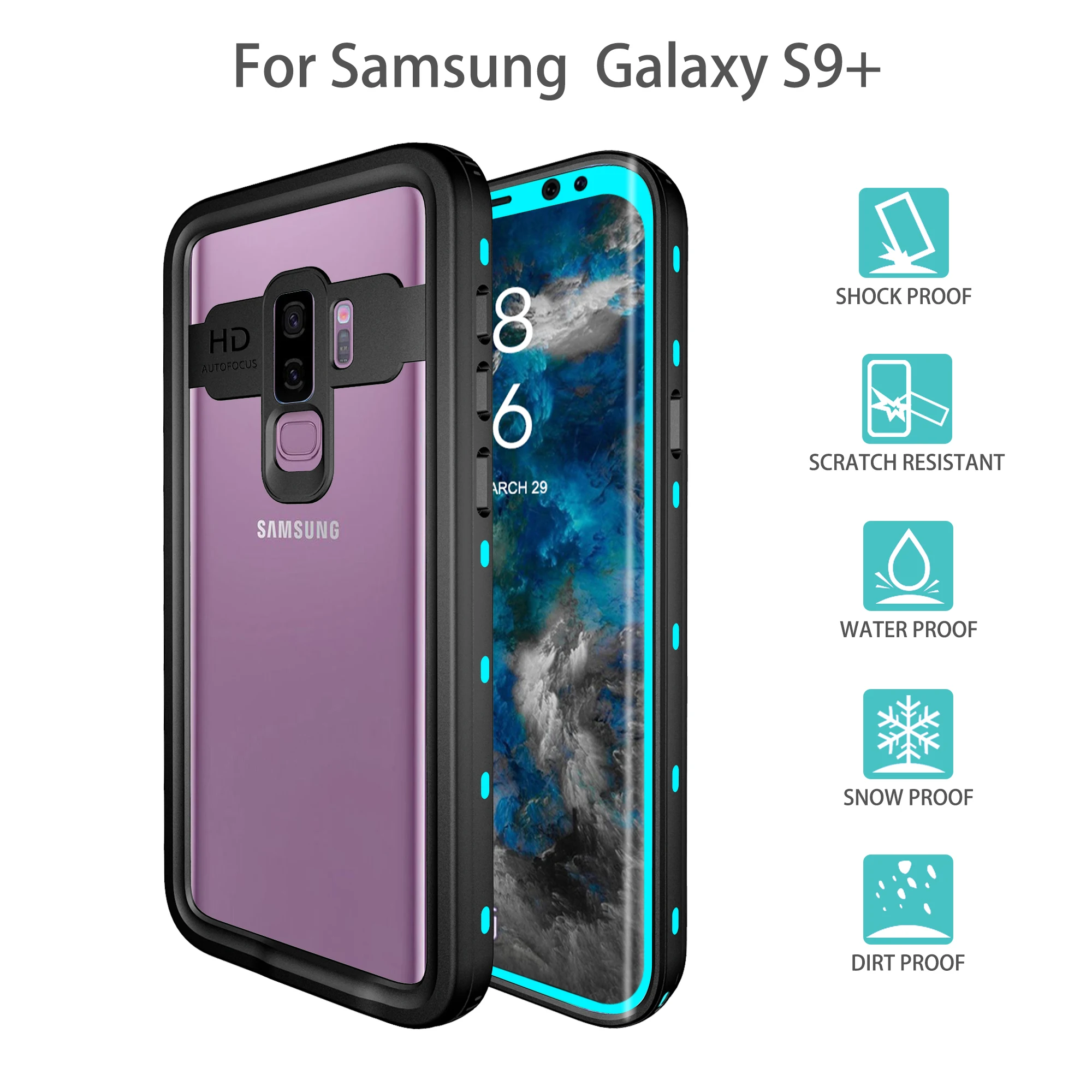 Alxun для samsung S9 чехол 360 градусов пылезащитный противоударный Чехол IP68 Дайвинг