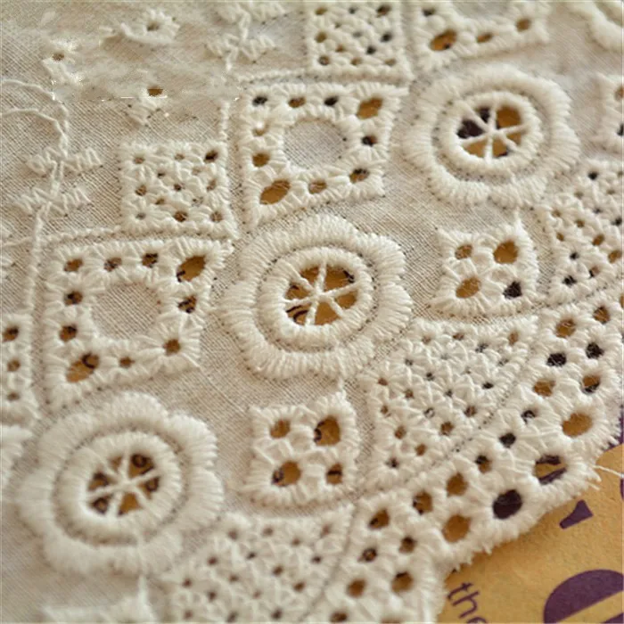 Бесплатная доставка белый Национальный тренд 100% хлопковая ткань кружевная