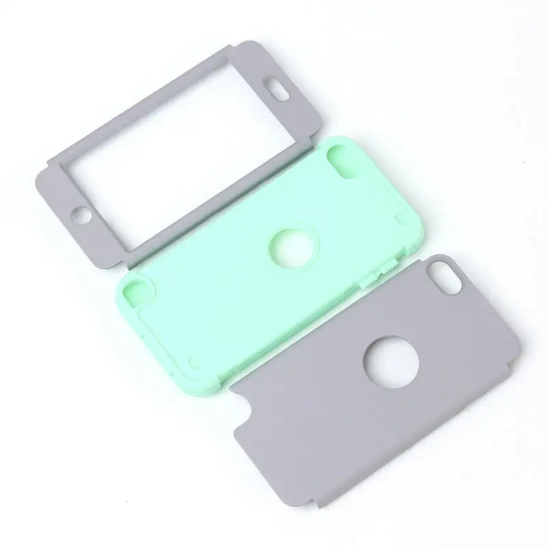 Multi Colors Impact Hard &amp Soft Silicone Hybrid Shockproof Case Cover For iPod Touch 5 6th Generation w/Screen Film+Stylus Pen |