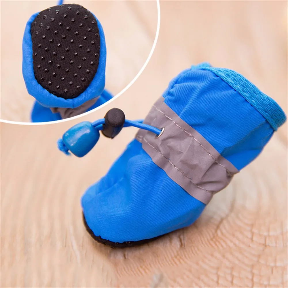4 шт./компл. 7 размеров нейлоновая хлопковая Обувь для собак водонепроницаемые