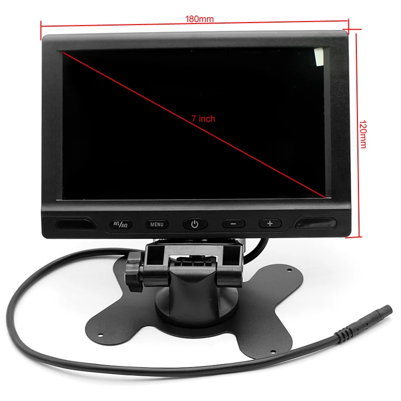 HD 7 &quotLCD TFT экран монитор парковки автомобиля видео камера мониторы с 2 RCA вход