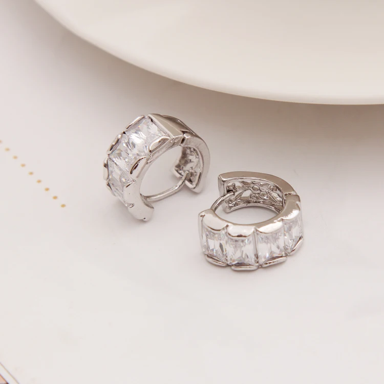 Модный дизайн женские блестящие свадебные серьги Brincos с блестящим кубическим