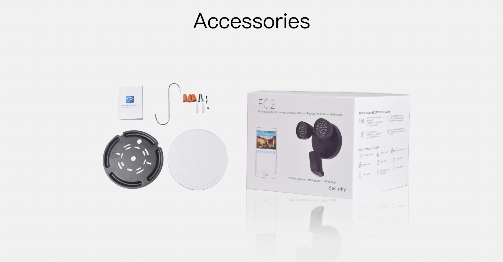 Vstarcam 1080 P открытый 2 светодиодный прожектор IP камера Wifi камера IP66 водонепроницаемый обнаружения движения, видеонаблюдения камеры безопасности