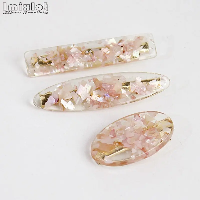 Japanese Style Women Girls Shell Hairpin Hair Clip Oval Waterdrop Shape Acetate Pins Hairgrips Accessories Barrette |