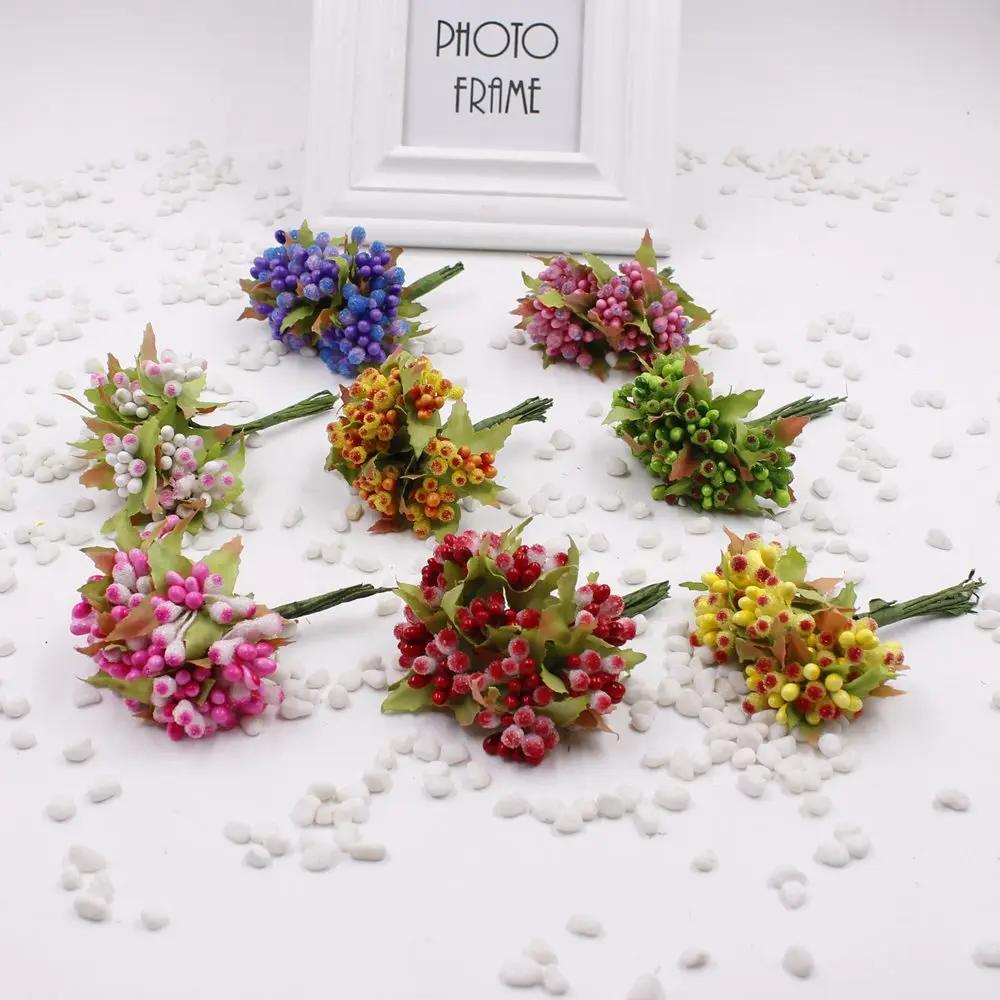 10 шт. искусственные тычинки мини ягоды цветок для свадьбы украшение альбома DIY