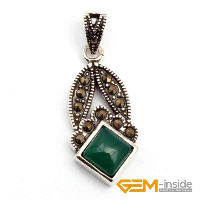 Набор ювелирных изделий: серьги-кольца из натурального агата и античного