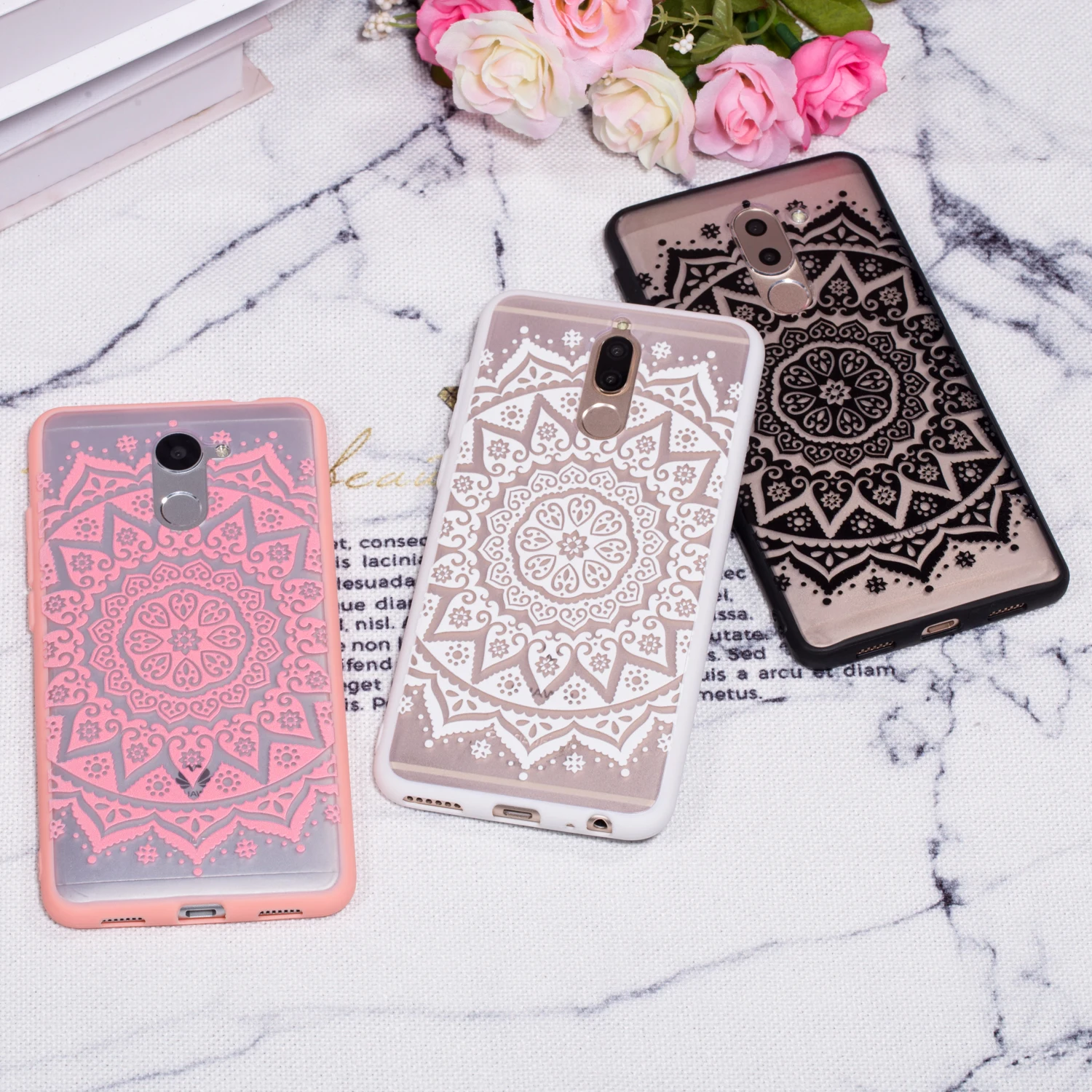 FGHGF Mandala Flower Case For Huawei Mate 10 Lite Silicone P10 Selie Sun flower Cover NOVA 2 Plus 2i Shell |
