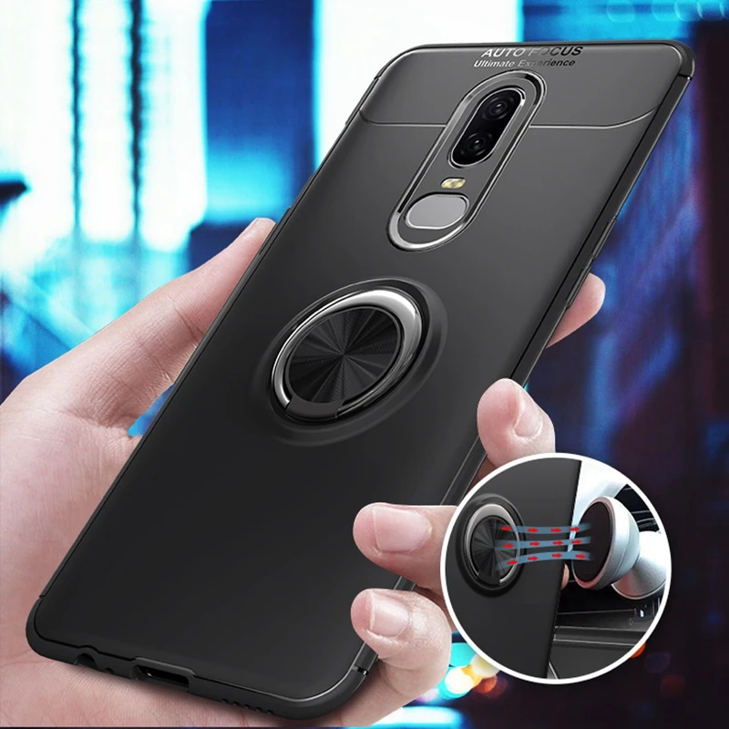 

360 Magnetic Adsorption Rotation Finger Ring Stand Phone Case Holder Phone Cover for OnePlus 6 6t 7 7TPro Z 8 8T Nord 5G N100