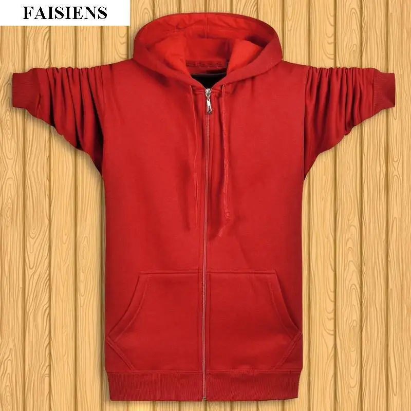 FAISIENS 8XL дешевая Большая распродажа мужской свитер с капюшоном черный плюс