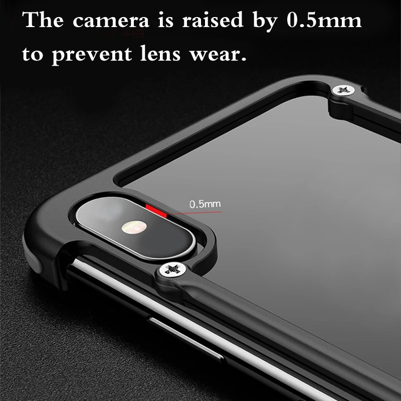 Металлический Utral-Thin Corver бампер чехол для iPhone XR, Простой деловой стиль с выемкой дизайн и силиконовая подушка безопасности