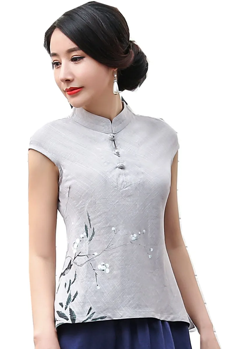 Шанхай история новая распродажа традиционные китайские топы без рукавов cheongsam