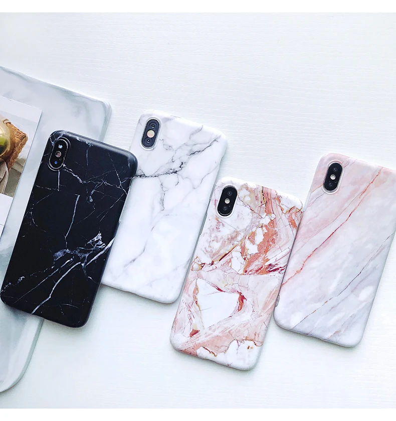 Мрамор чехол для Iphone 7 Чехол Силиконовый ТПУ Матовая крышка Чехлы 8 Plus X 6 S плюс XR
