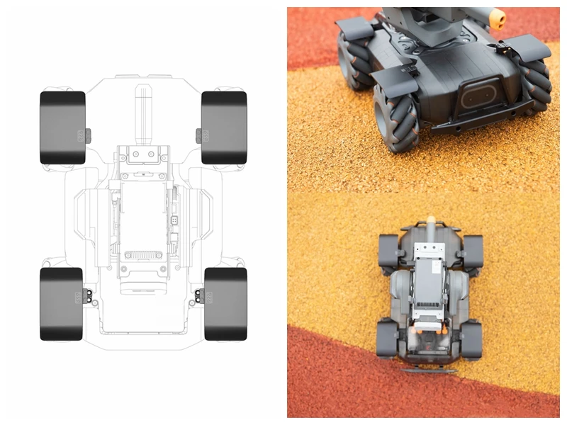 RoboMaster S1 Алюминий сплав колеса крылья ЧПУ защиты части из нержавеющей стали винт