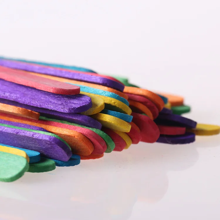 100 шт. поделки своими руками Красочные Креативные палочки для мороженого