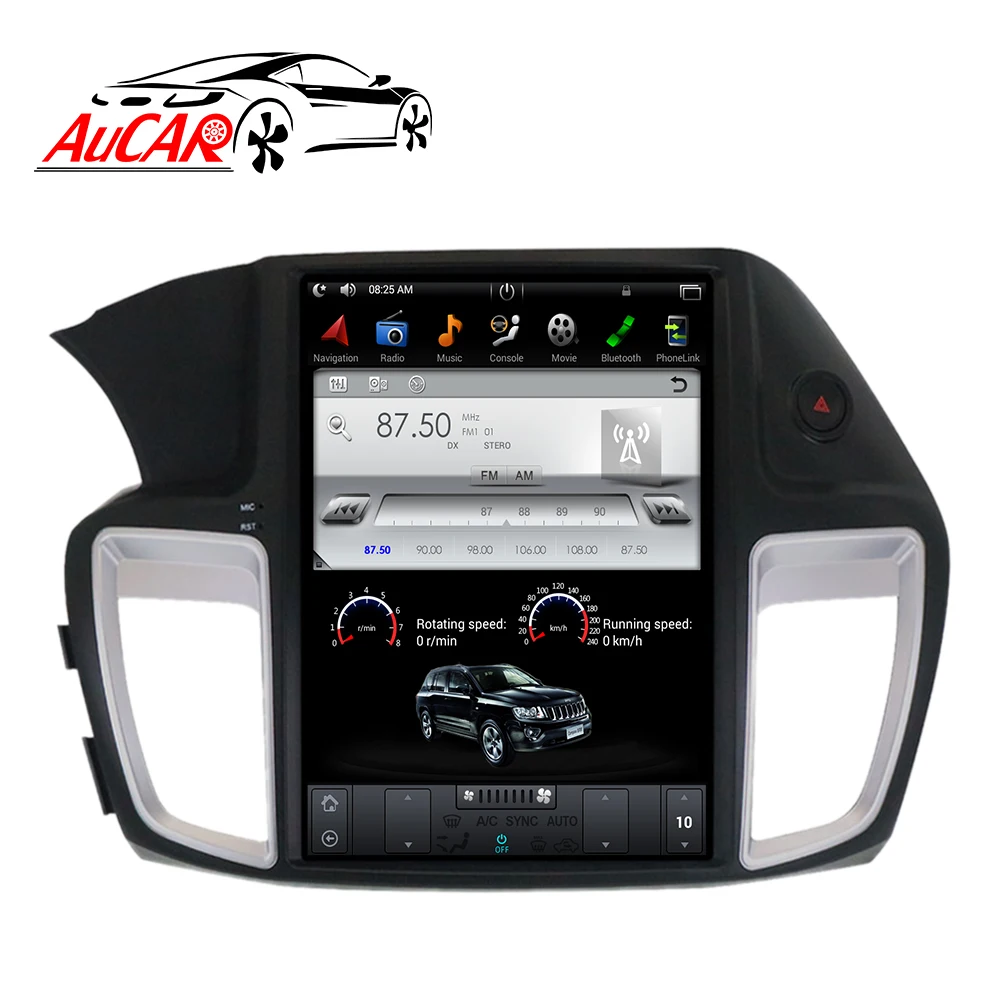 Автомагнитола Aucar в стиле Tesla 2 din gps-навигация для Honda Accord 2013-2017 Android 8 1