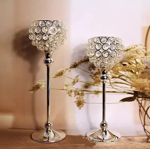 Хрустальные металлические подсвечники 3 размеров для свадебной вечеринки
